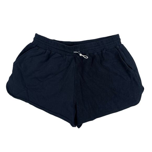 Staud Women’s Navy Blue Elastic Waist Drawcord Pull On Casual Sweat Shorts XL - Picture 1 of 5